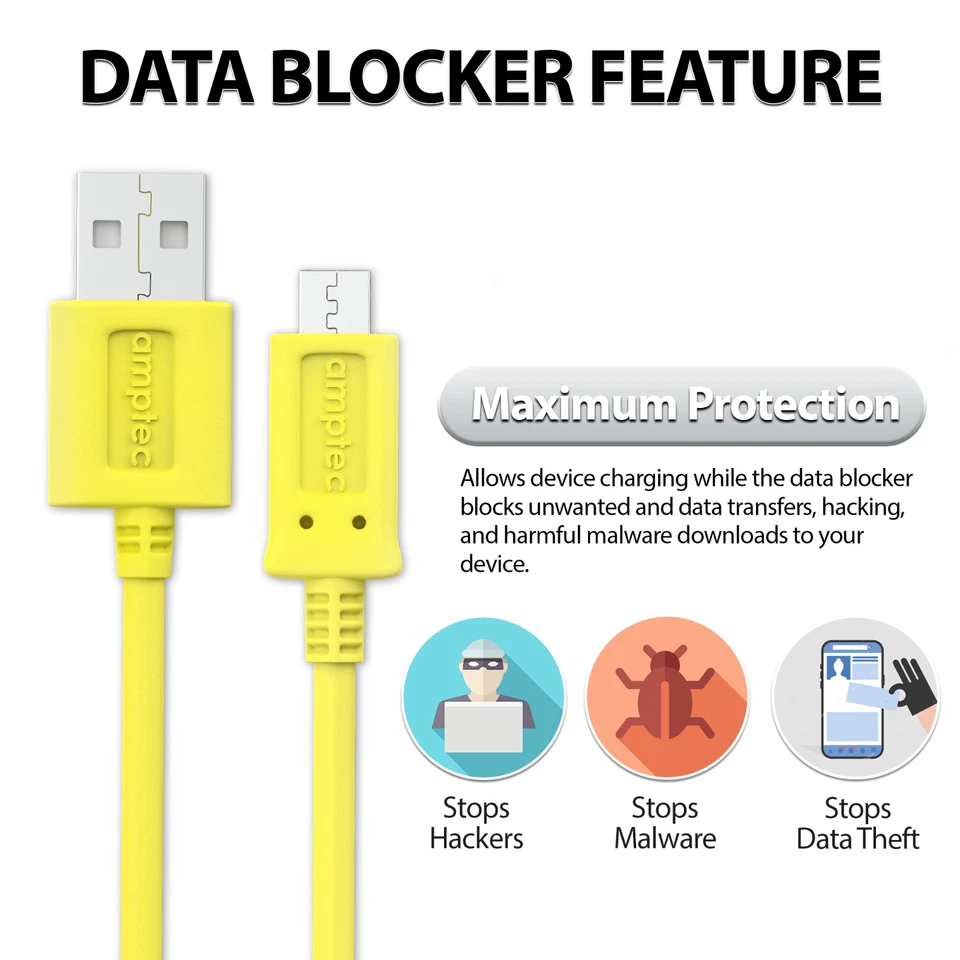 USB DATA BLOCKER CABLE - Micro USB Charging Cable with Data Blocking Feature - Image 2 of 4