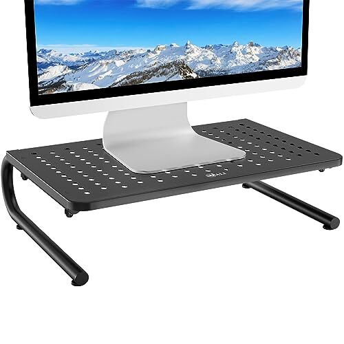 Monitor Stand Riser, Laptop Riser for Desk, Computer Monitor Stand for Black-image