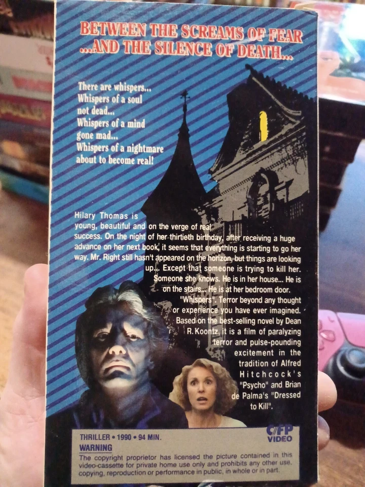 Dean Koontz Whispers VHS - Image 2 of 3
