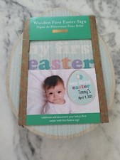 Kate Milo Wooden Baby Plaque My First Easter With Pen