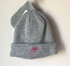 Nike Infant Girls Size 12/24M Hat and Mittens 2 Piece Set - Dark Grey Heather
