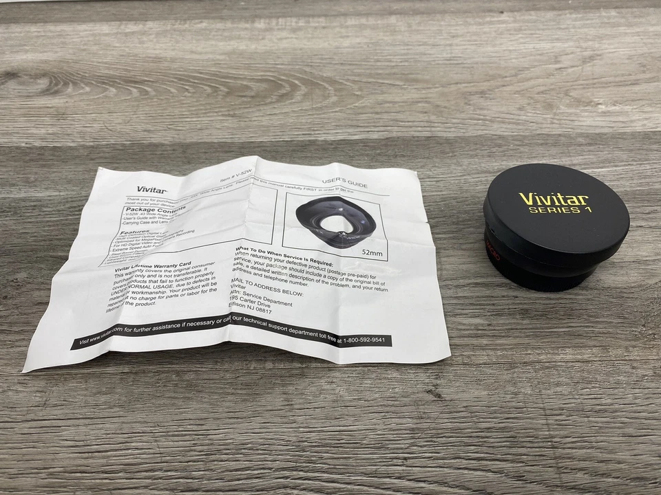 Lente grande angular profissional Vivitar 0,43x com macro 52mm fabricada no Japão 1090413 - Imagem 2 de 4