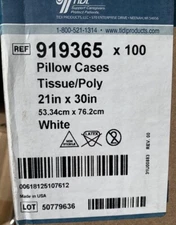 NEW CASE 100pcs Everyday Pillowcases by TIDI Poly Tissue, Blue, 21" x 30" 919365