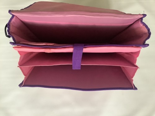 CRAFT BAG HELIX CRAFT ROOM Purple & Pink 7 Compartments FLEXIBLE The Craft Room - Picture 3 of 12