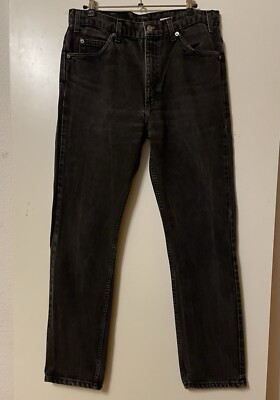 Vintage 1990s Levis 505 Regular Fit Straight Leg W33 L30 distressed Grau