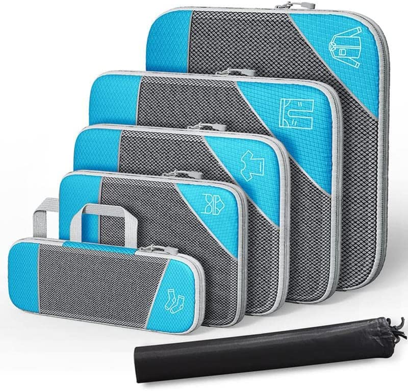 Compression Packing Cubes, Set of 6  Travel Packing Organisers Travel Packing Cu-image