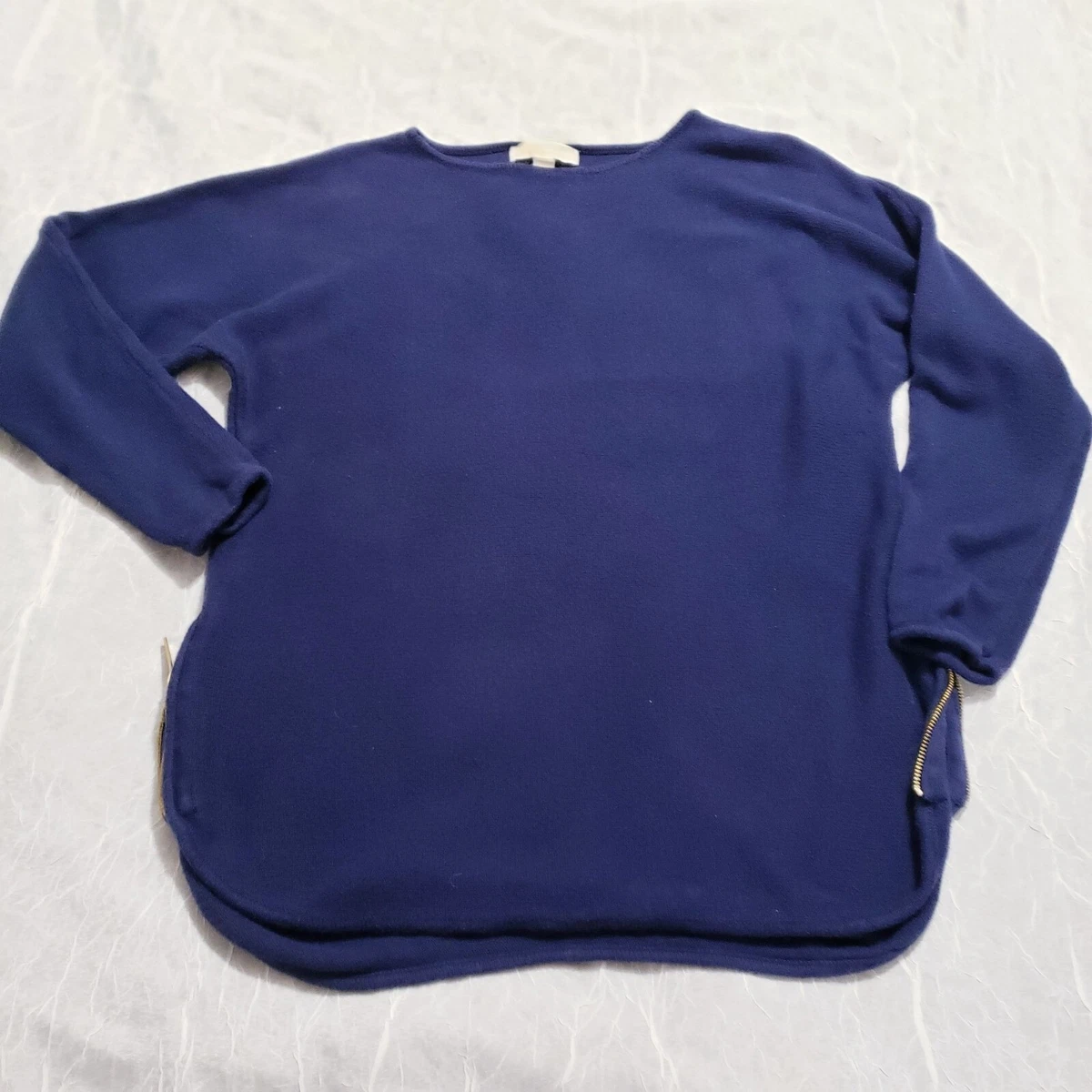 Michael Kors Navy Blue Knit Pullover Tunic Sweater