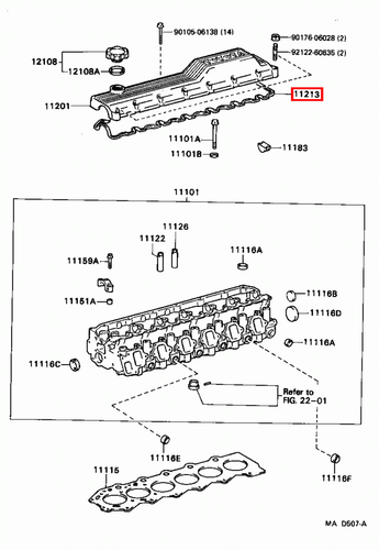 Genuine LandCruiser 80 105 100 Series 1HD T 1HZ Tappet Rocker Cover Gasket - Picture 2 of 15