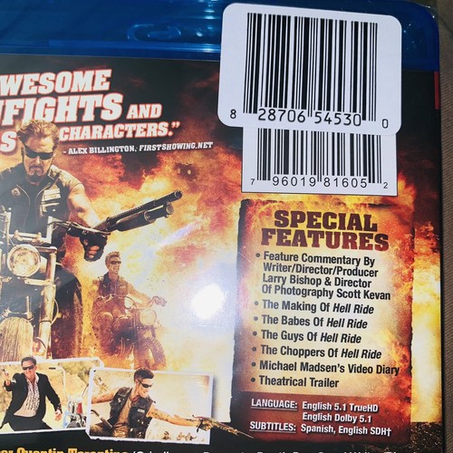 Quentin Tarantino Hell Ride Blu-ray David Carradine Dennis Hopper Michael Madsen - Imagen 3 de 3