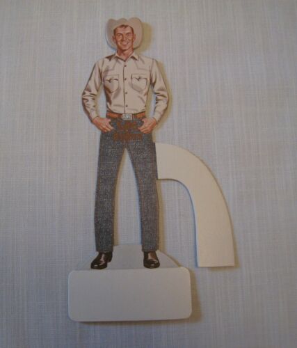 Vintage 1950s Lee Riders Denim Jeans Cardboard Stand Up Store Advertisement NOS