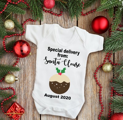 christmas pudding baby grow