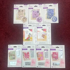 Lot 9 Crafters Companion Gemini Papercraft Dies Stamps Love Birthday Kids Thanks
