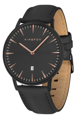FIREFOX Frau Herren Armband- Damenuhr schwarz Uhrenband schwarz 5ATM wasserdicht