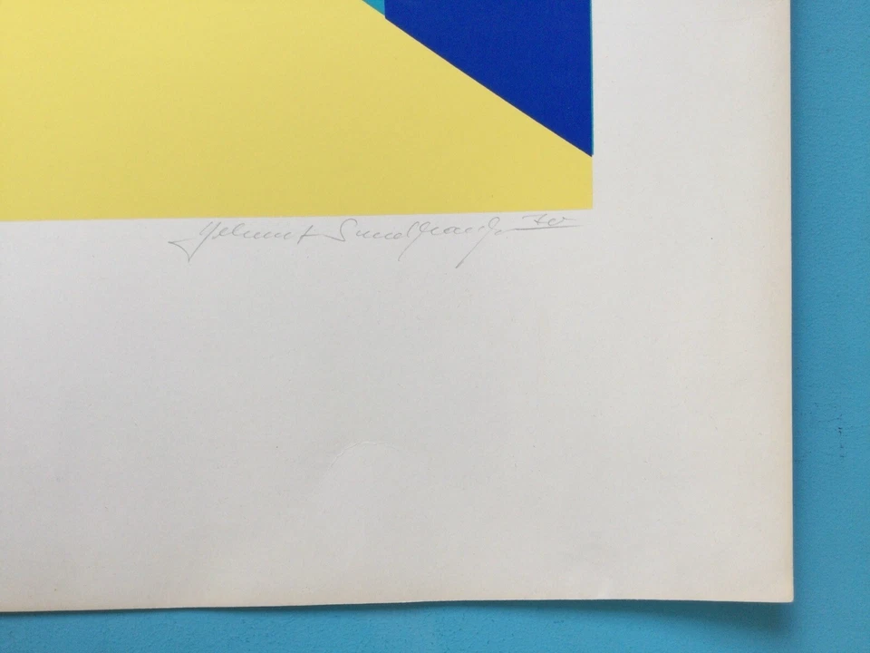 SUNDHAUSSEN Helmut (1935-2018) Sérigraphie II 1970 Signée Pop Art Vintage Cubist - Photo 3/4