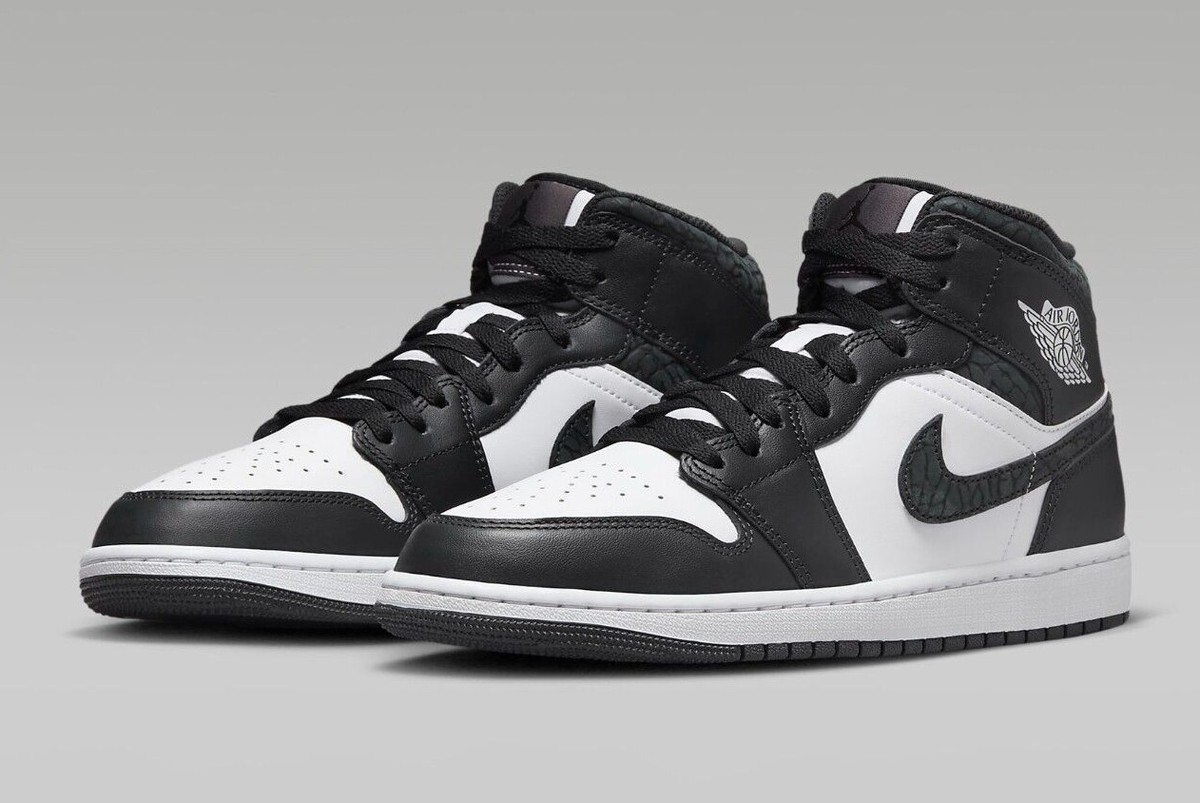 Nike Air Jordan 1 Mid SE AJ1 Panda Elephant FB9911-001 Men's