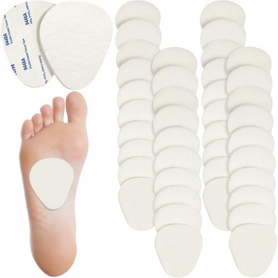Syhood 40 Pcs Metatarsal Pads for Men 2.4 x 2.8 Inch, 1/4 Inch Thick, White 