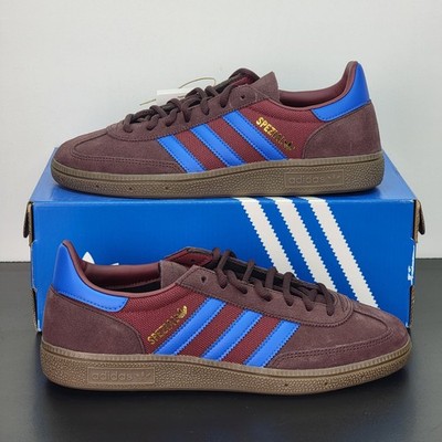 Adidas Handball Spezial Men's Size 8.5 Athletic Shoes Burgundy Blue Sneakers
