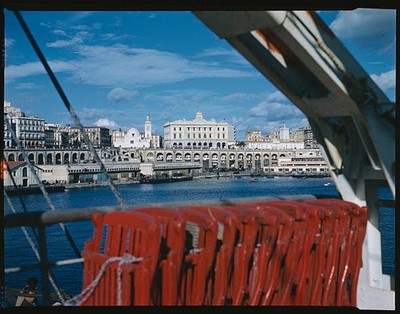 Algeria View of buildings located in city harbor of Algiers seen f- Old Photo