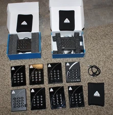 10 Apricorn Aegis Padlock Portable Hard Drives A25-PL128-XXX A25-PLE256-500