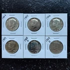 Set of Kennedy 90% & 40% Silver Half Dollar Coins 1964 thru 1969 (Lot of 6) 50c