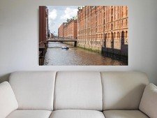 Leinwandbild Die Speicherstadt