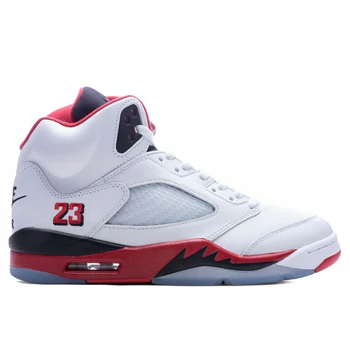 Jordan 5 Retro Fire Red Black Tongue - eBay Live