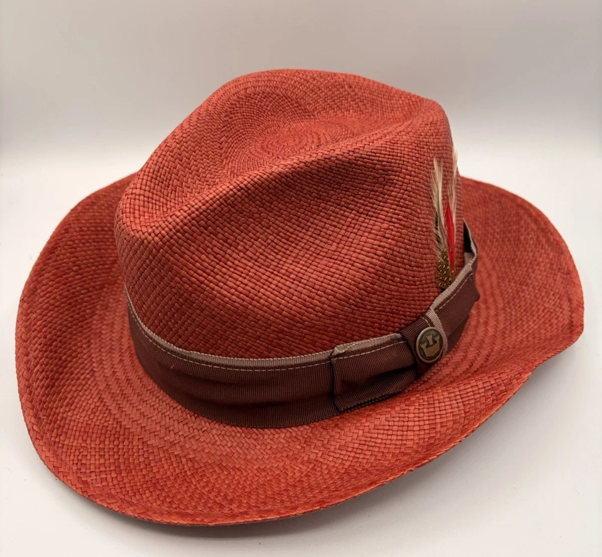 Pantropic‎ Women\'s Panama Wide Brimmed Hat NWT Red Coral Bronte-Chloehat-  main image 3