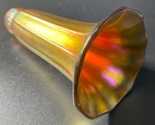ANTIQUE LAMP LILY SHADE AURENE IRIDESCENT TIFFANY QUEZAL STUEBEN ERA NICE #2