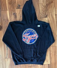 NEW Indiana Fever Gildan Black WNBA Hoodie Sweatshirt Large Clark Mitchel Hull