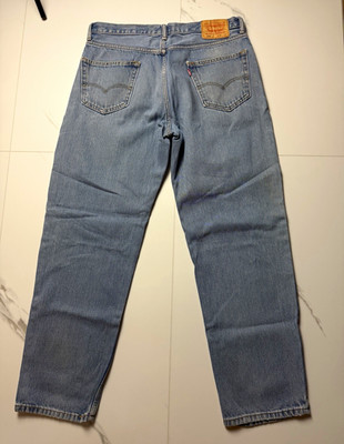 Levi's 550 Herren Jeans blau Denim W36 L32 Relaxed gerades Bein hell Logo