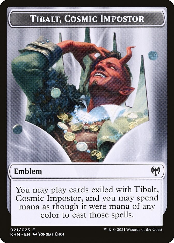 Emblem - Tibalt, Cosmic Impostor - #21 - Kaldheim - NM MTG