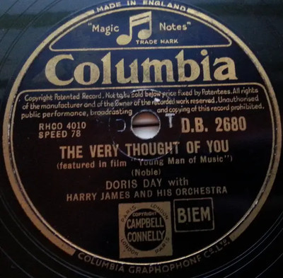 SCHELLACK Doris Day With Harry James And His Orchestra I May Be Wrong / The Ver