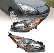 Headlight Assembly Compatible with 2010-2013 Mazda 3 Front Lamp Headlamp Corner