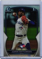2023 1st Bowman Chrome Refractor Juaron Watts-Brown RC #BDC-113 Toronto Blue
