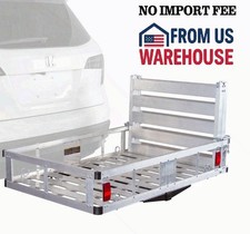 Elevate Outdoor Acc500-dlx Aluminum Cargo Carrier W Ramp 500 Lb Hitch Mount
