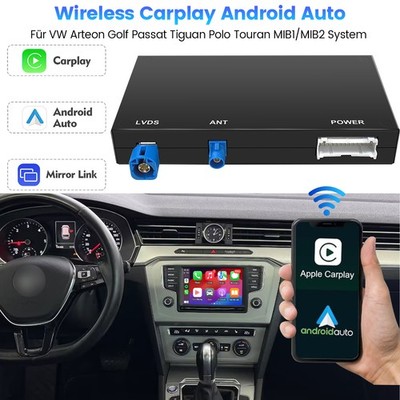 Wireless Carplay Android Auto Modul BT Für VW Passat B8 Golf 7 Tiguan MIB1/MIB2