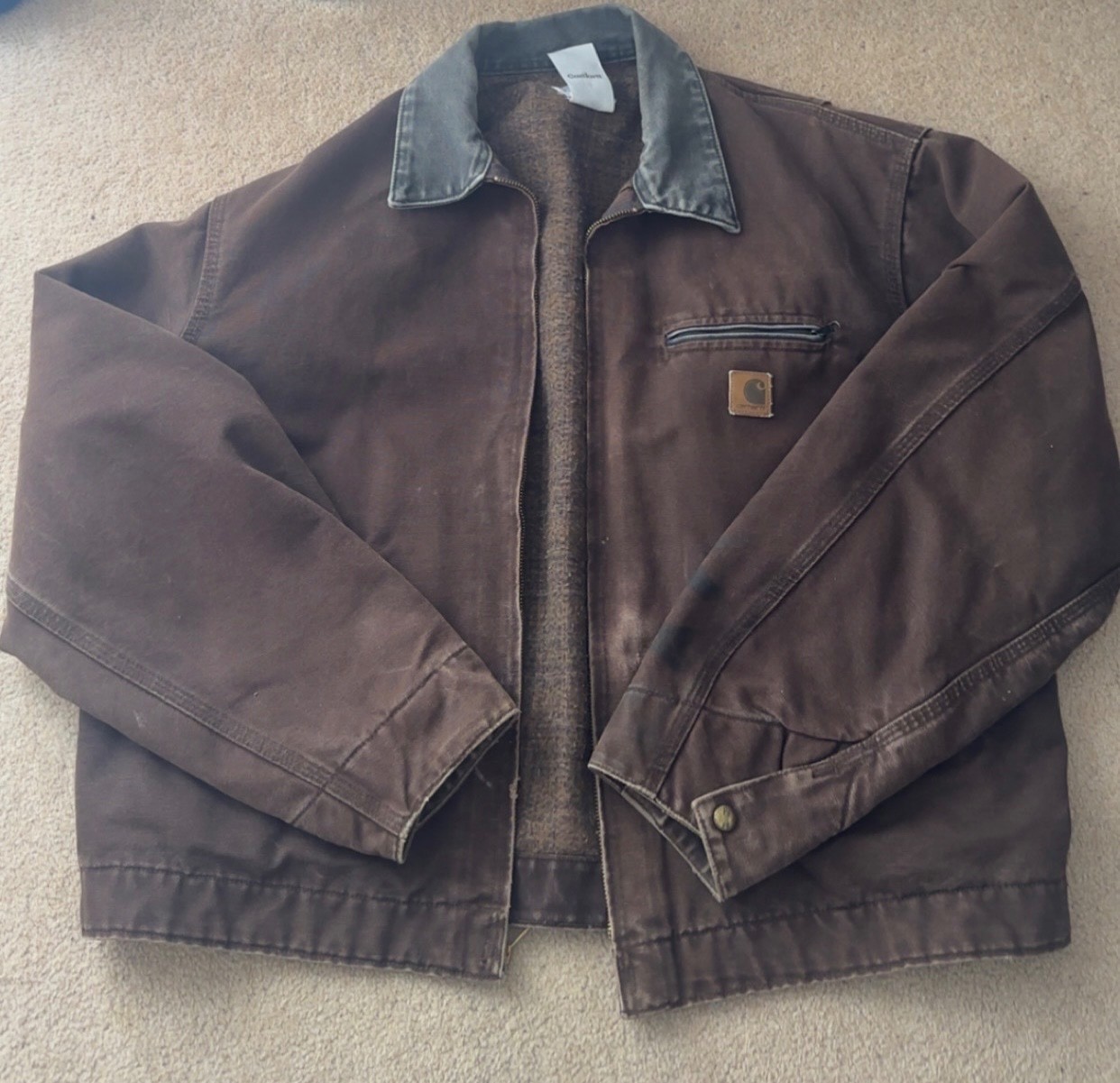 Authentic Brown Carhatt Detroit 90s Jacket