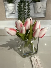 Bella Lux Artificial Tulip Vase Decor