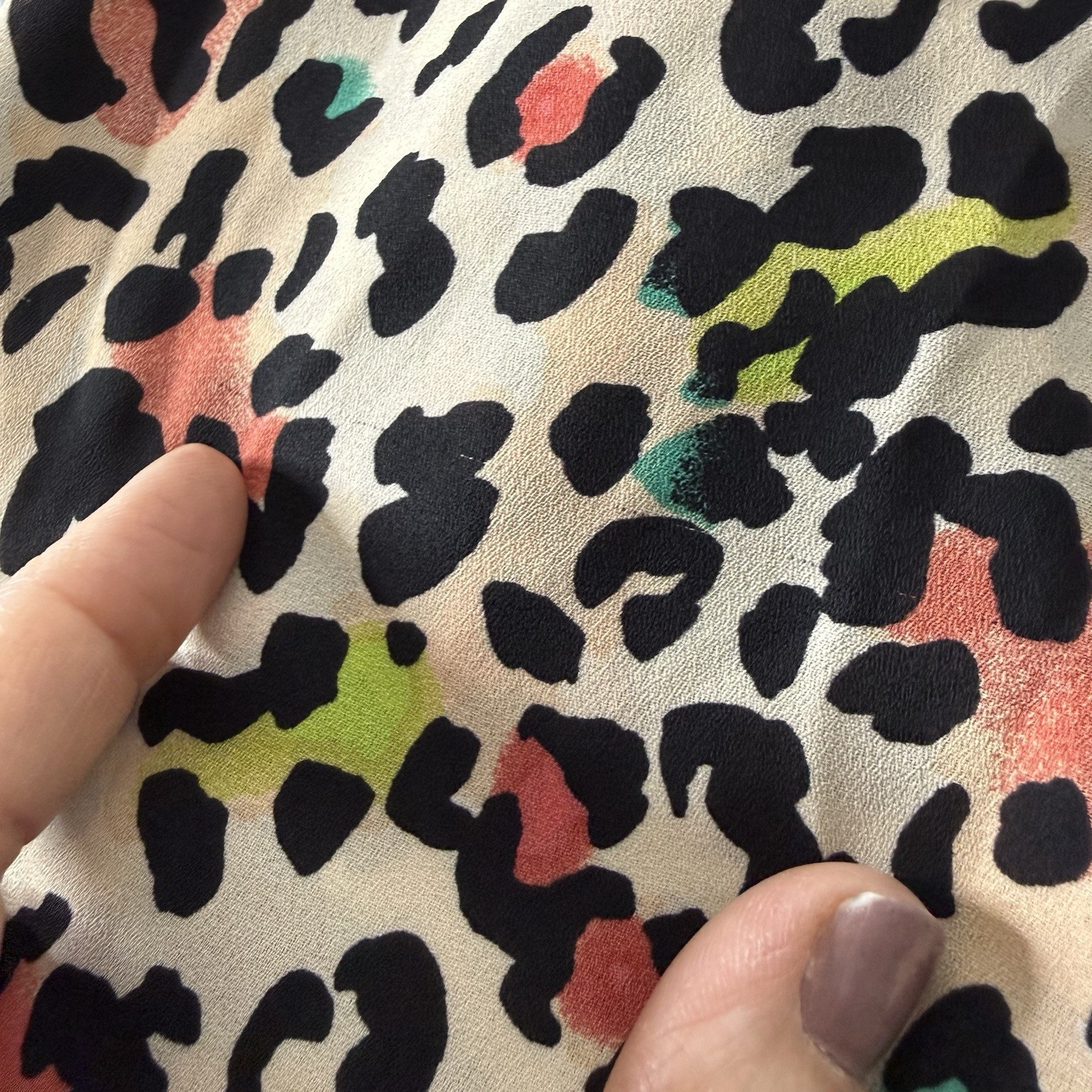 Torrid Georgette Split Neck Colorful Leopard Blou… - image 10