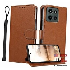 for Moto G 2025/2026 Case Wallet,for Moto G Play 2026 Case,RFID Brown