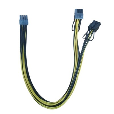 CPU 8Pin Male to Double6+2Pin Graphics Adapter Power Cord 18AWG Copper Wire