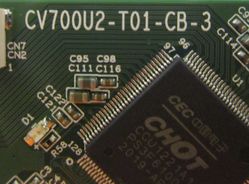 Hisense 70H6570G Vizio V705X-H1 T-Con Board CV700U2-T01-CB-3 (E255400) - Image 2 of 4