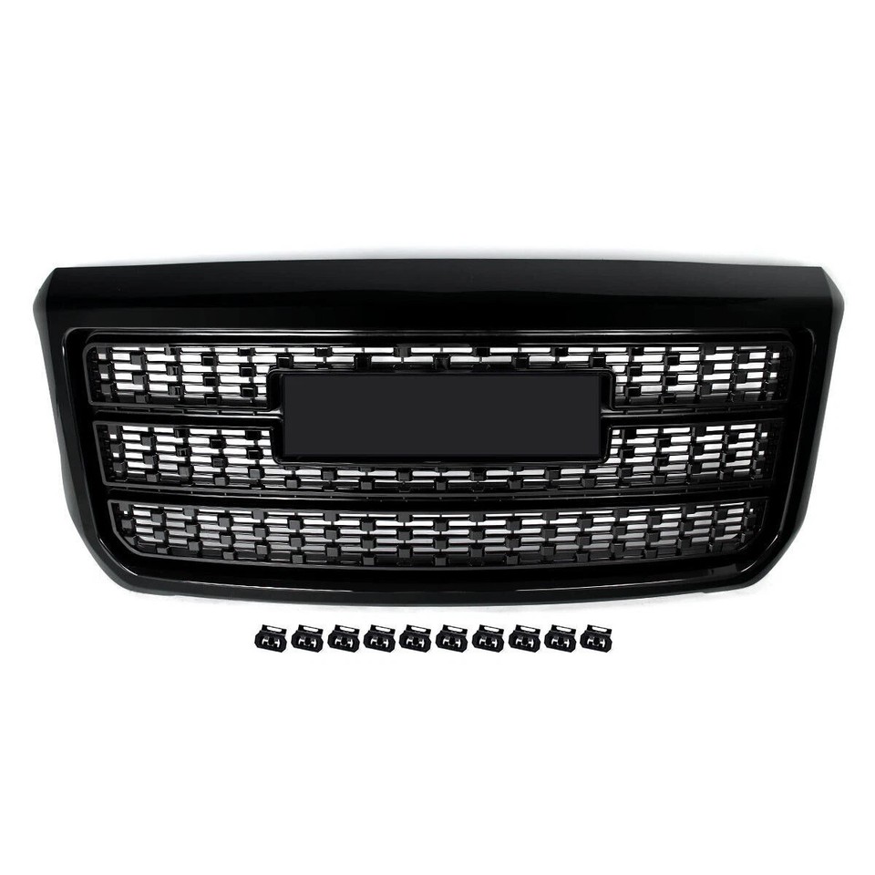 Front Bumper Grille For 2015-2019 GMC Sierra 2500HD 3500HD Denali Gloss ...