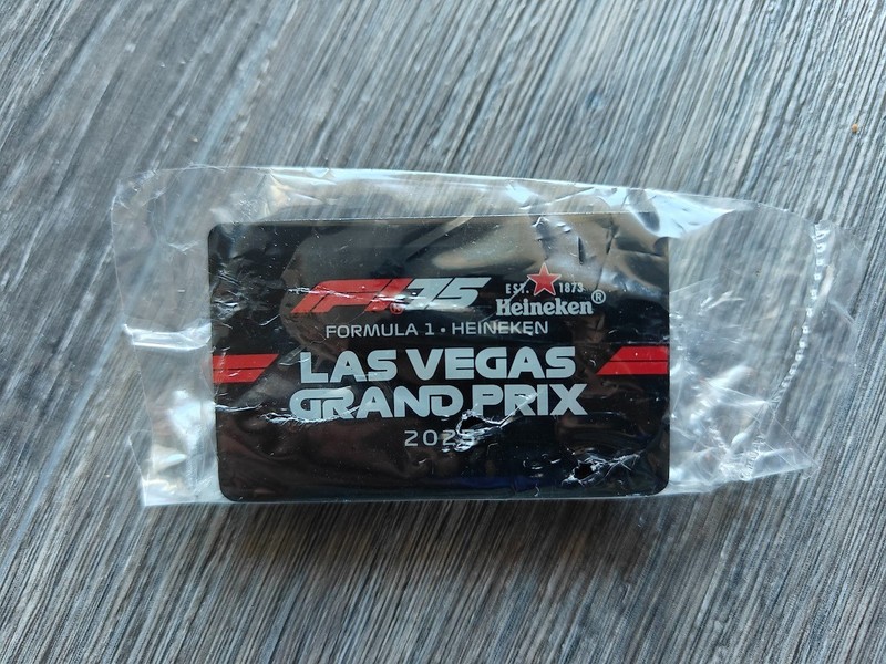 2025 Formula 1 Heineken Las Vegas Grand Prix 75th Anniversary Metal Pin Badge