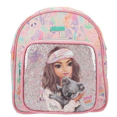Depesche 12788 TOPModel Wild Backpack in Pink with Model Motif and Colourful Ani