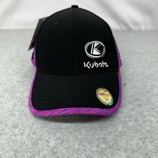 Choko Kubota Tractor Womens Hat Cap Black Pink Purple Adult Adjustable Strap NWT