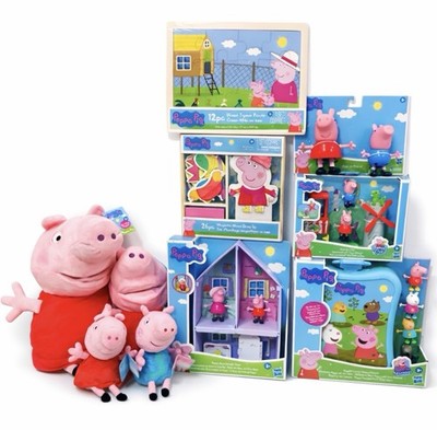Peppa Pig HUGE NEW Toy Lot Plush Playsets Figures Puzzle 10+ Pieces Gift Bundle