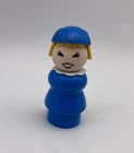 Fisher Price Little People Vintage Figure TALL DARK BLUE STEWARDESS Lady Mom