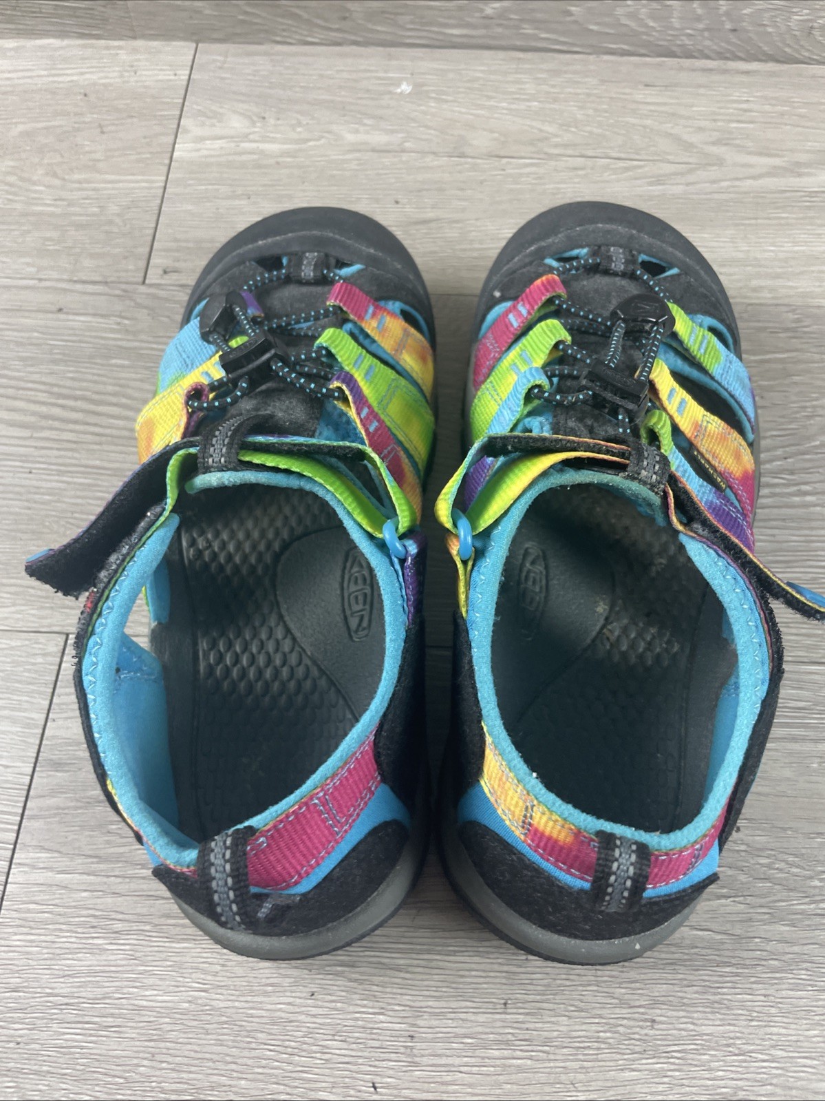 Keen Newport H2 1018441 sandalo gancio e passante chiusura pizzo arcobaleno tie dye bambini taglia 5