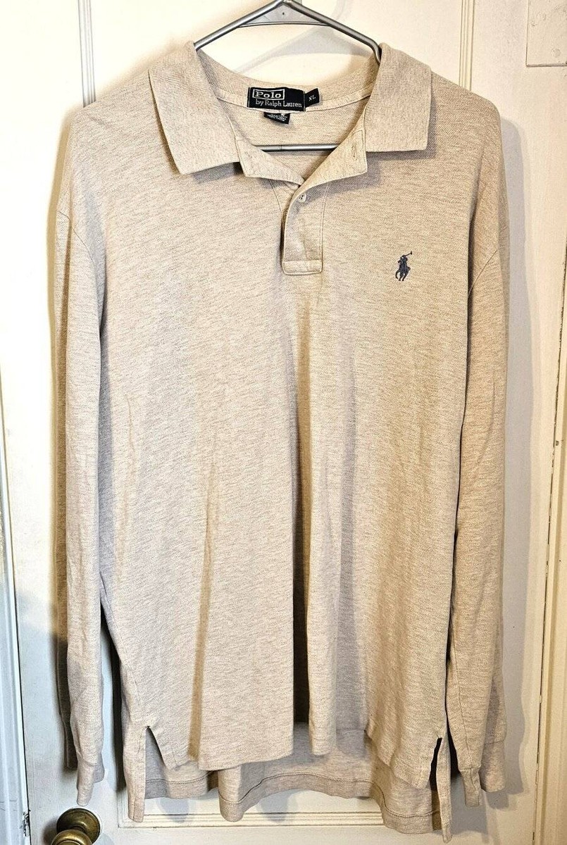 Men's Polo by Ralph Lauren Long Sleeve Pullover Shirt With Collar